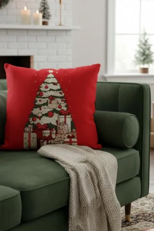 Kit 4 Capas Almofadas Natal Papai Noel Boneco Gelo 45x45 Cm